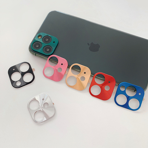 Funda protectora de Metal para lente de cámara trasera, para iPhone 11 Pro, Xs Max, X, XR, 7, 8 Plus ► Foto 1/6