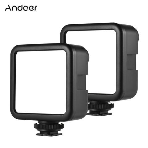 Andoer W49S Mini luz LED para vídeo 5600K regulable 3 Zapata fría montajes con soporte de ventosa para vídeo de iluminación para fotografía luz ► Foto 1/6