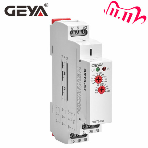 Envío Gratis GEYA GRT8-B relé de tiempo de retardo electrónico 16A AC230V o AC/DC12-240V con certificado CE CB ► Foto 1/6