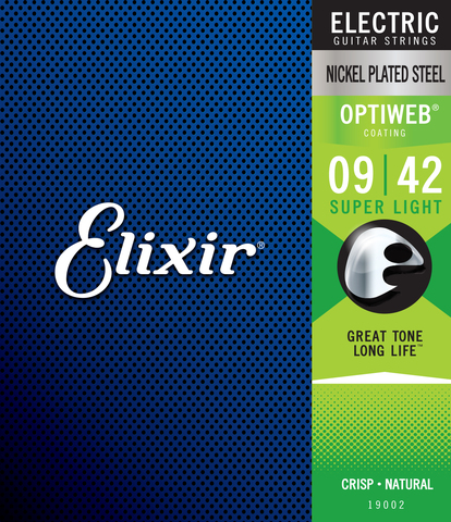 Elixir String cuerdas eléctricas de acero niquelado con recubrimiento OPTIWEB, todos los modelos ► Foto 1/5