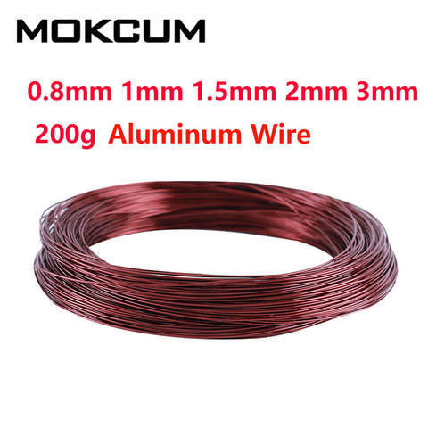 Cable de alambre de aluminio esmaltado, bobina de alambre de aluminio resistente, redondo, eléctrico, 0,8mm, 1mm, 1,5mm, 2mm, 3mm, 200g ► Foto 1/6