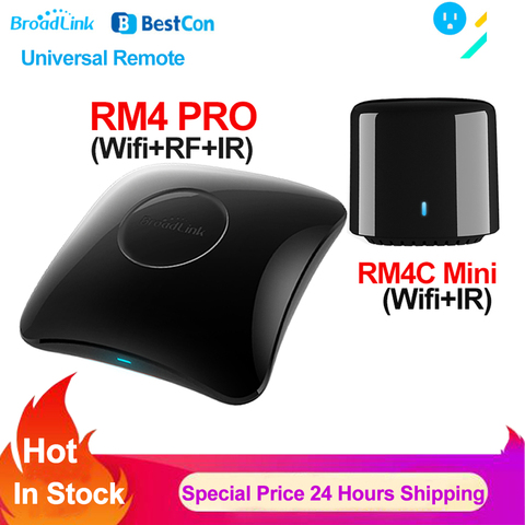 Broadlink-mando a distancia RM4 PRO BestCon RM4C Mini WIFI IR RF, control remoto en casa inteligente Universal, funciona con Alexa, Google Home, IFTTT ► Foto 1/6