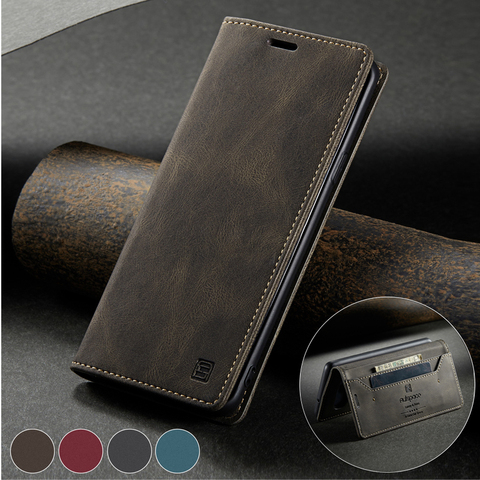 Funda magnética de cuero para Xiaomi Redmi Note 9 Pro Max, funda de lujo con ranura para tarjeta, 9s, Note 8 Pro ► Foto 1/6