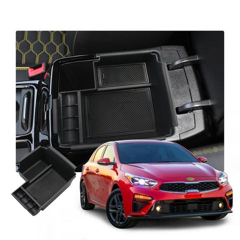 RUIYA-Caja de almacenamiento para apoyabrazos de coche para Forte/K3 2022, recipiente de Control Central, caja de reposabrazos, accesorios de Interior de coche, negro ► Foto 1/6