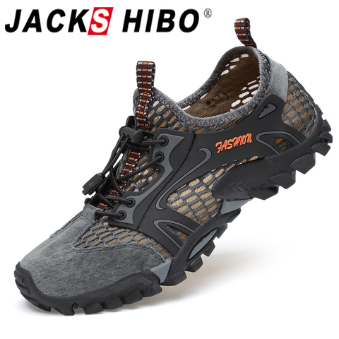 JACKSHIBO zapatos acuáticos transpirables para hombres escalada senderismo Upstream zapatos de hombre al aire libre playa natación zapatos descalzos zapatillas ► Foto 1/6