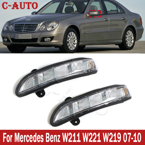 Espejo de coche de señal de vuelta de las luces para Mercedes Benz W211 W221 W219 2007-2010 E320 E350 E550 S600 2198200521, 2198200621 ► Foto 1/6