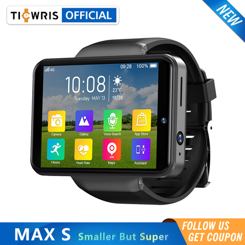 Ticwris Max 4G 4 S Android reloj inteligente para hombres 2,4 