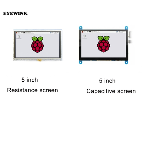 Módulo LCD de 5,0 pulgadas Pi TFT, pantalla táctil resistiva de 5 pulgadas, módulo de protección LCD de 5,0 pulgadas, interfaz HDMI para Raspberry Pi 3 A +/B +/2B ► Foto 1/5