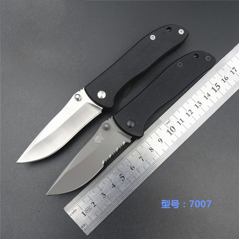 Sanrenmu-cuchillo plegable de bolsillo EDC, supervivencia, con Clip para cinturón, para viaje y Camping, 7007 ► Foto 1/6