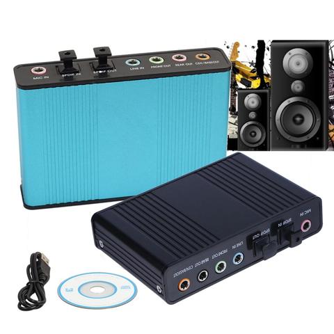 Tarjeta de sonido USB profesional, 6 CANALES, 5,1, convertidor de tarjeta de Audio externa óptica CM6206, Chipset para ordenador portátil y Escritorio ► Foto 1/6