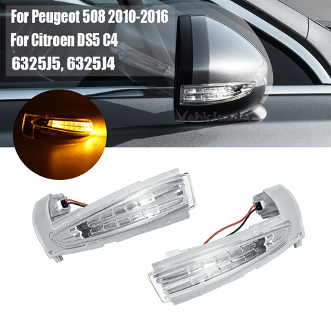 Luz indicadora de espejo de ala de coche, repetidor lateral del conductor, lado derecho/izquierdo, lámpara para Peugeot 508, Citroen DS5, C4 ► Foto 1/6