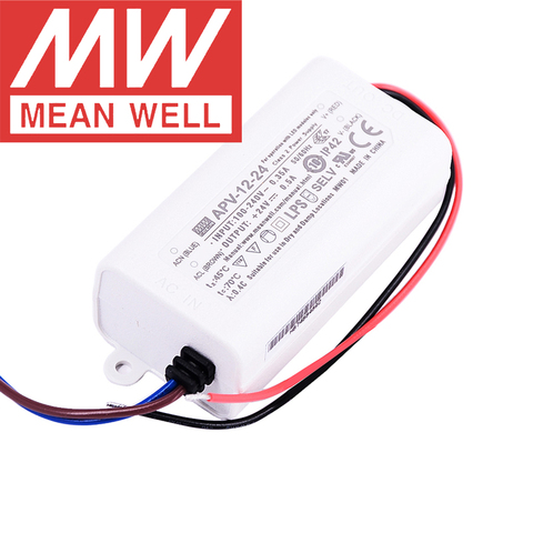 Mean Well-fuente de alimentación conmutada LED, Original, serie APV-12, 5V/12V/15V/24V, diseño de voltaje constante, 12W ► Foto 1/5