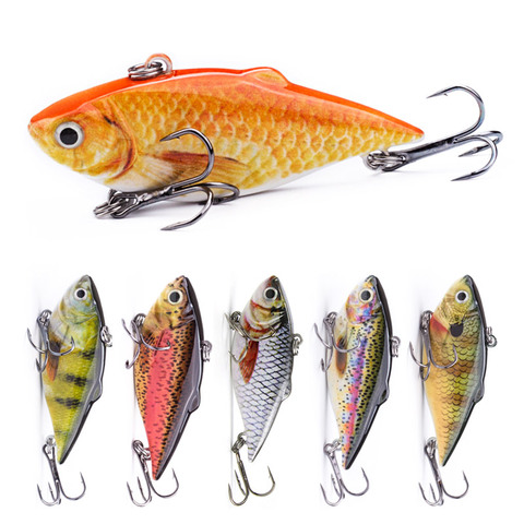 1 piezas 6,3 cm VIB Crankbait 8,5g realista de señuelo de pesca de alta calidad de cebo de pesca de lento se hunde dura pesca japonesa pesca Mini Vib ► Foto 1/6