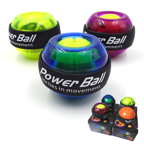 Bola para la muñeca LED entrenador giroscopio fortalecedor Gyro Power Ball ejercitador de brazo máquina de ejercicio gimnasio power Ball equipo de Fitness ► Foto 1/6