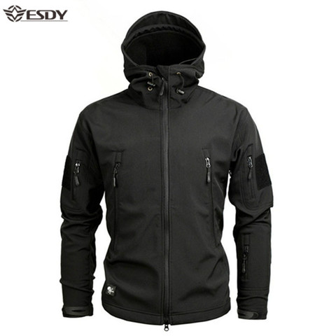 Shark Soft Shell chaqueta táctica militar hombres impermeable cálido rompevientos US ejército ropa invierno gran tamaño hombres camuflaje chaqueta ► Foto 1/6