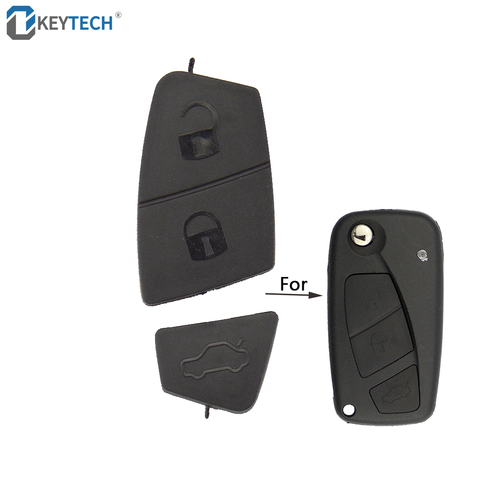 OkeyTech 1PC azul reemplazo negro 3 botones carcasa de la llave a distancia del coche botón Pad para Fiat Panda Stilo envío gratis ► Foto 1/6