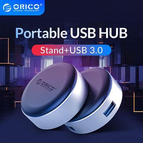 ORICO USB3.0 HUB con soporte para portátil almohadilla de refrigeración portátil de aluminio disipación de calor antideslizante para MacBook Pro adaptador/divisor USB ► Foto 1/6