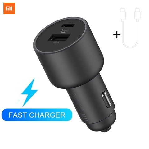 Xiaomi cargador de coche 100W/37W 5V 3A Dual USB carga rápida QC adaptador de cargador para iPhone Samsung Huawei Xiaomi 10 Smartphone ► Foto 1/6