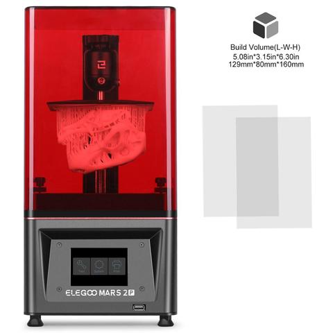 ELEGOO-impresora 3D MARS 2 PRO Mono SLA, pantalla LCD monocromática de 6 pulgadas, tamaño de impresión de 129x80x160mm ► Foto 1/6