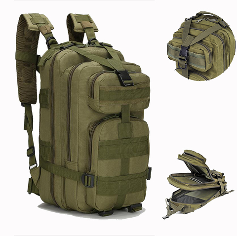 Mochila táctica militar 25L para hombre, mochila impermeable para senderismo Molle, bolsa de viaje deportiva para el ejército, mochila de Camping para senderismo al aire libre ► Foto 1/6