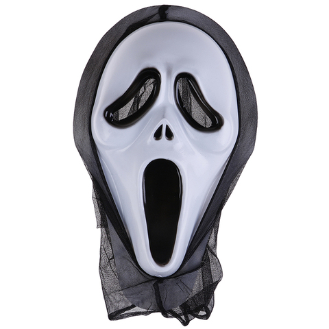 Fantasma de halloween cara máscara Horror gritando máscara mueca para adultos miedo Cosplay Prop enmascarado de feria fiesta Decoración ► Foto 1/6