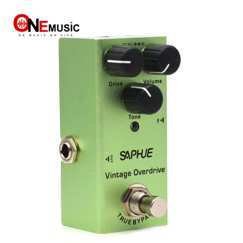 SAPHUE-guitarra eléctrica Vintage, Overdrive/volumen/perilla de tono, Pedal Mini de un solo tipo, CC 9V, Bypass verdadero ► Foto 1/5