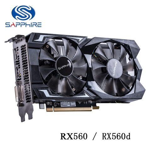 SAPPHIRE-tarjeta de vídeo RX560 4GB GDDR5 para tarjetas gráficas AMD RX 500 rx560 d VGA RX 560 4G RX560D DP HDMI DVI 7000MHz 896 1024 usado ► Foto 1/6