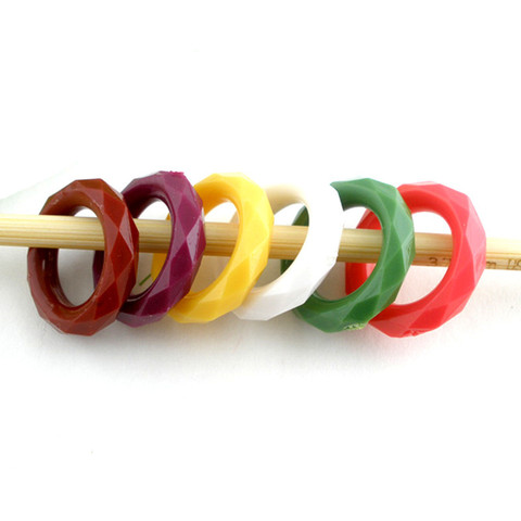 De plástico CCB accesorios de tejer marcadores de punto de tejer Crochet Lock Stitch círculo anillo variado Multicolor 11mm(3/8 