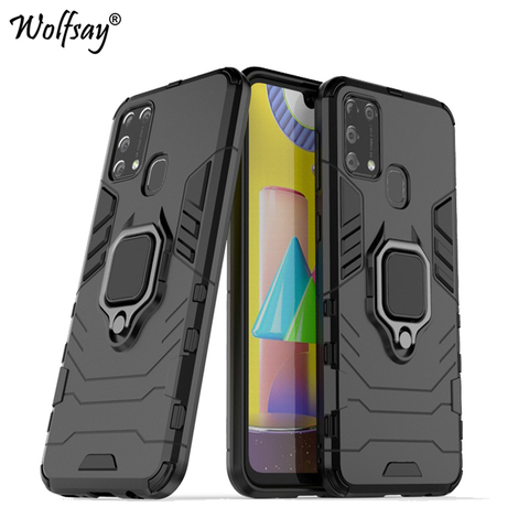 Para Samsung Galaxy M21 Funda Armor Magnetic Suction Stand Funda de borde completo para Samsung M21 Funda para Galaxy M21 M 21 M31 M51 ► Foto 1/6