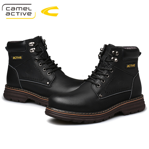 Camel Active-zapatos de cuero vacuno nuevo para hombre, calzado de senderismo de alta calidad, antideslizante, transpirable, para escalada y senderismo ► Foto 1/6