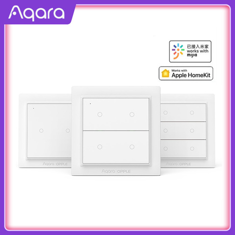 Aqara Opple Zigbee-interruptor de luz inteligente, Control por aplicación inteligente, interruptor de pared inalámbrico que funciona con la aplicación Mijia Apple Homekit ► Foto 1/6