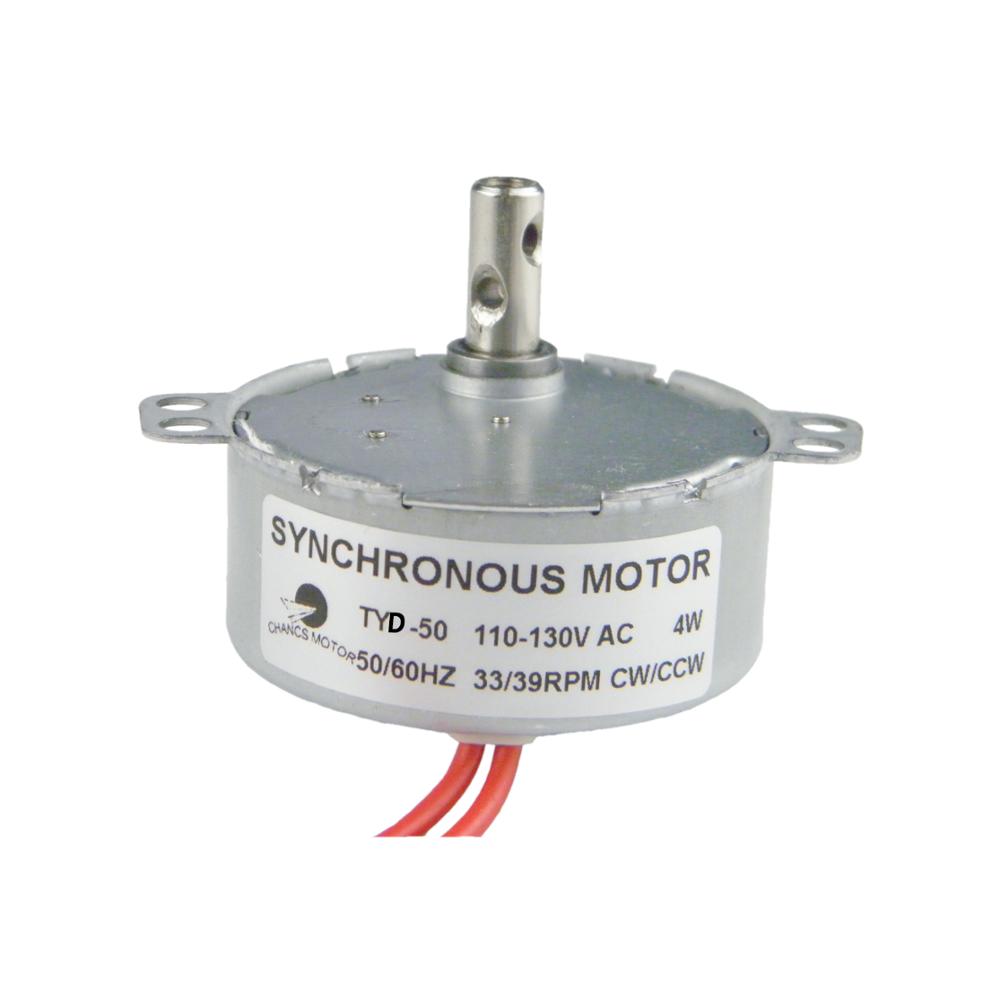 CHANCS-Motor eléctrico pequeño TYD-50 para el hogar, Motor de engranaje síncrono de CA de 110-130V, 33-39RPM, 4W, hecho a mano ► Foto 1/1