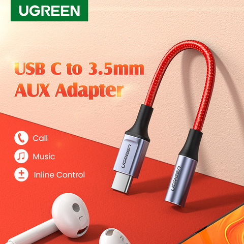 UGREEN-Adaptador de conector de auriculares USB C a 3,5mm, adaptador de Audio tipo C a Aux hembra, Cable Dongle para Huawei Mate 30 Pro P30 OnePlus ► Foto 1/6