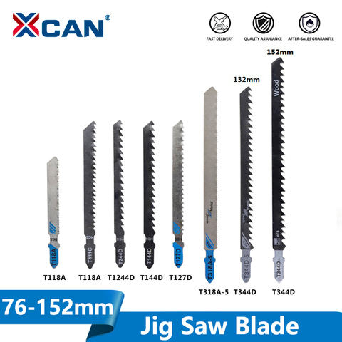 XCAN-hoja de sierra de vástago en T, 5 uds., T111C, T118A, T127D, T144D, T244D, T318A, T344D, hoja de sierra caladora de acero de alto carbono para corte de madera/Metal ► Foto 1/6