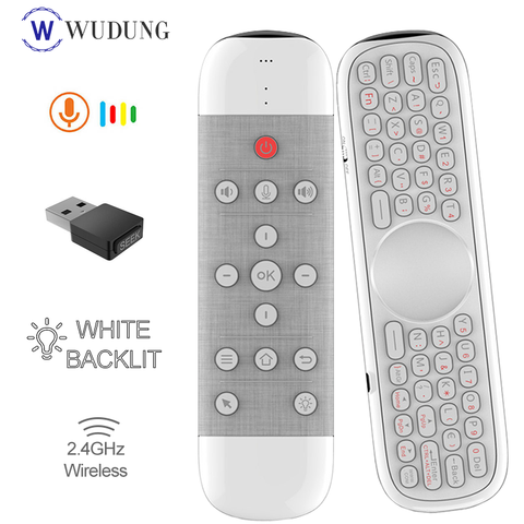 Q40 air mouse Control remoto por voz micrófono W2 2,4G inalámbrico Mini giroscopio para teclado inteligente para Android Tv Box Mini PC del G30S ► Foto 1/6