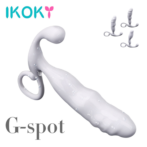 IKOKY-masajeador Anal de próstata para hombres, juguetes eróticos, estimulador del punto G, masturbación, tapón Anal, productos para adultos, Juguetes sexuales ► Foto 1/6