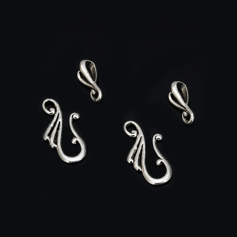 Lote de 20 unidades de accesorios de joyería antigua hecha a mano, pulsera con hebilla de Color plata tibetano, cierre OT para pulsera, 16x5mm ► Foto 1/6