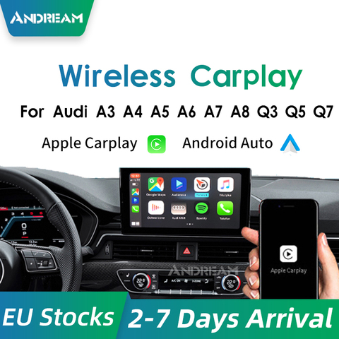 Módulo automático inalámbrico Apple Carplay Android para AUDI B9 A5/S5/A4/A3 A6 A7 A8 Q2 Q3 Q5 Q7 B9 S5 MMI sistema mirror-link Siri Voice ► Foto 1/6