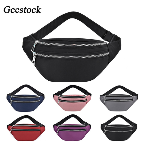 Geestock-riñonera a la moda para mujer, bolso cruzado informal para el pecho, bolsa de cadera Unisex, cinturón de viaje, monedero deportivo con bolsillo ► Foto 1/6