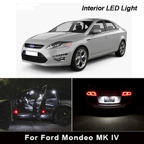 12 Uds xenón blanco bombillas LED de coche Canbus luces interiores para Ford Mondeo MK4 MK IV cúpula luces de lectura ► Foto 1/6