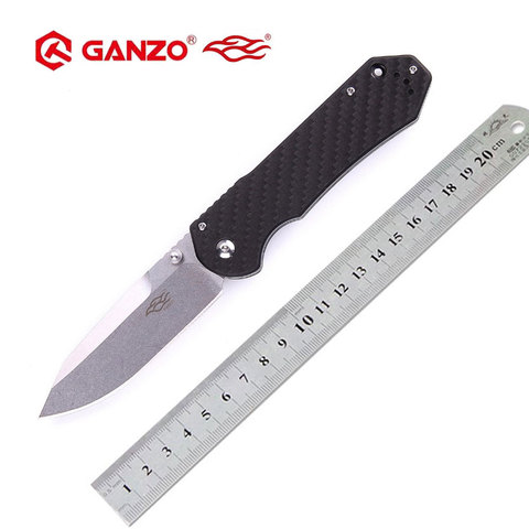 58-60HRC Ganzo G7452 440C G10 o fibra de carbono cuchillo plegable supervivencia que acampa cuchillo de bolsillo táctico edc herramienta al aire libre ► Foto 1/6