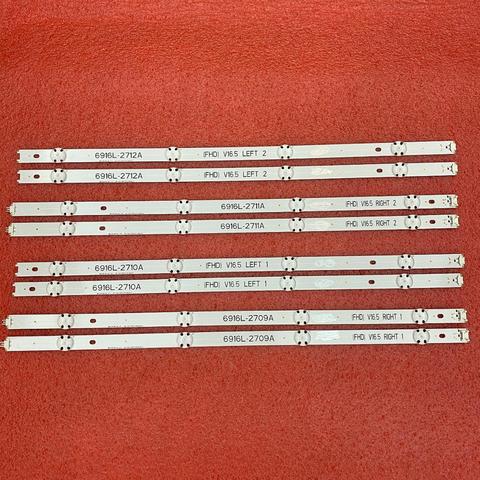 8 unids/set tira de LED para iluminación trasera para LG 49LH570V 49LH5100 49LJ510M 49UH610V 49LH570 49LH590V 49UH603V 49UH620V 49LW340C 49LW340H ► Foto 1/6