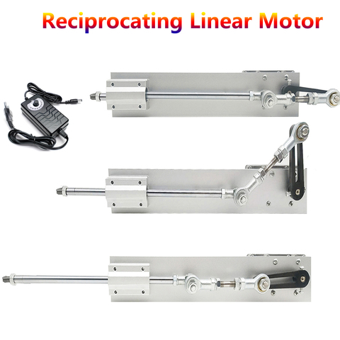 Motor lineal alternativo y fuente de alimentación, dispositivo de reducción de corriente continua, telescópico y actuador, DC 12V/24V ► Foto 1/6