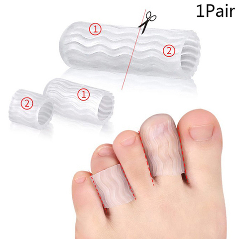 1 par de Gel de silicona para dedo pequeño del pie, tubo, callos, Corrector, Protector de Gel para juanetes, protección y cuidado de los pies ► Foto 1/6