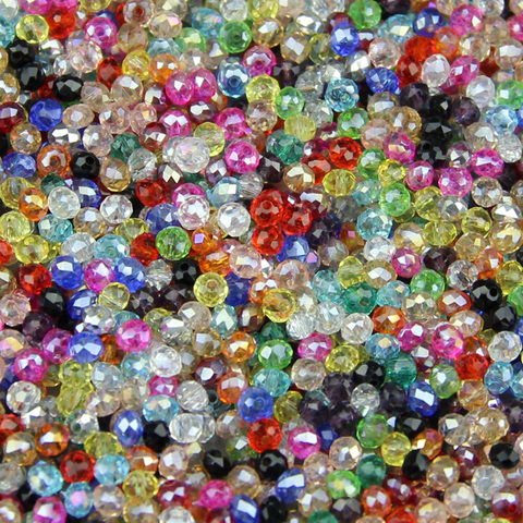 JHNBY-Cuentas de cristal austríaco de alta calidad, redondas, 3mm, 200 Uds., bolas de cristal sueltas, pulsera, fabricación de joyas DIY ► Foto 1/3