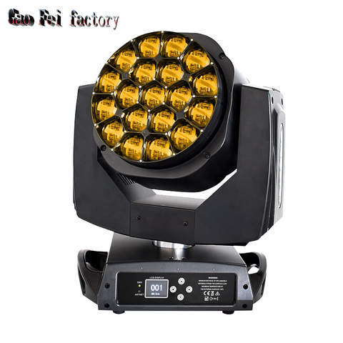 Luz Beam con cabeza móvil para escenario, lámpara LED de 19X15W con ojos de abeja, 1By1, Control Dmx, para equipo de escenario de Dj ► Foto 1/6