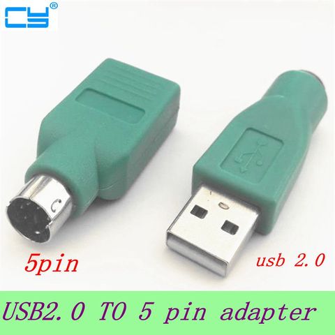 Adaptador USB hembra A PS2 PS / 2 macho, adaptador de teclado para conversor de ratón y ratón, tipo A, macho A PS/2, 6 pines, mini Din hembra ► Foto 1/6