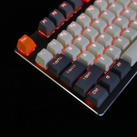 YMDK-teclas Hana para interruptores MX, doble disparo, 108 teñido, brillo a través del OEM, perfil arcoíris, carbono, atardecer, Teclado mecánico ► Foto 1/6