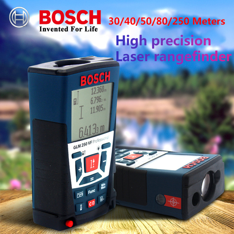 BOSCH-telémetro láser electrónico infrarrojo, herramienta de medición de ángulo de área de volumen para interiores y exteriores, 30/40/50/80/250 metros ► Foto 1/6