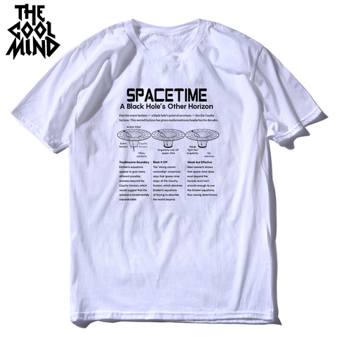 COOLMIND-Camiseta de algodón con estampado spacetime para hombre, 100%, informal, holgada, de verano ► Foto 1/6
